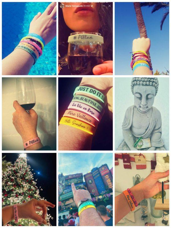 Bracelets positive attitude : photos des 5 bracelets partout dans le monde