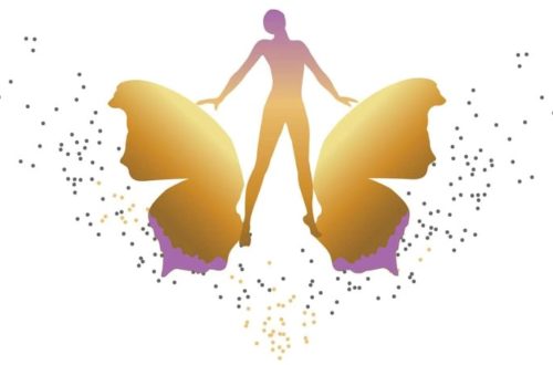 Expanse therapy - le soin holistique - himain avec des ailes de papillons dorées